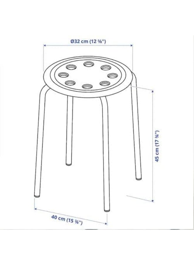 Marius Plastic Stool (Black) - Image 3